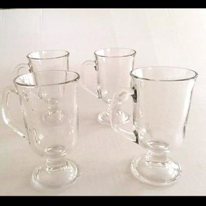 Coffee Tea Mug Glass Cups With Handle Set Of 4